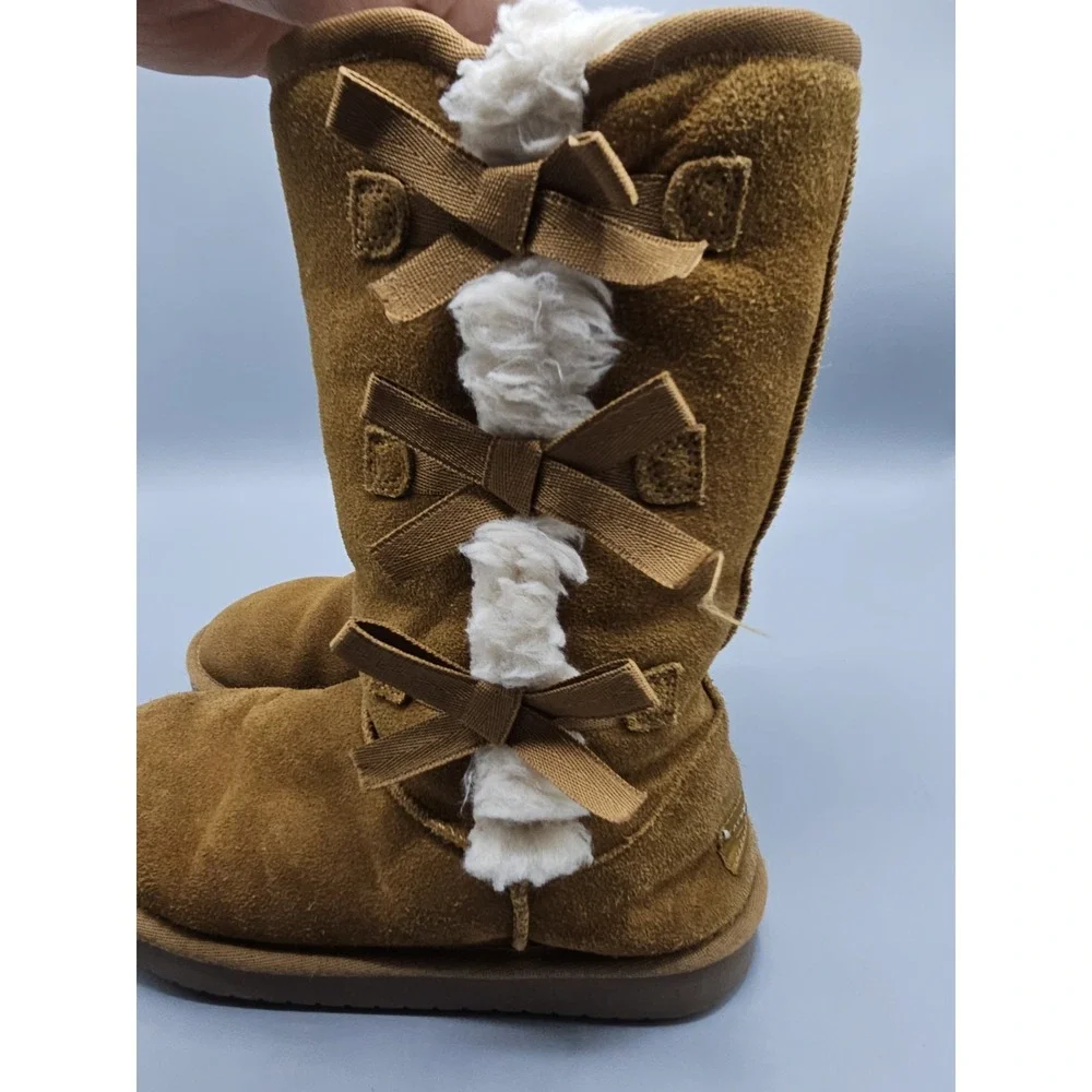 Koolaburra by UGG Victoria Tall Boots‎ Womens US 4 Chestnut Suede Pull On